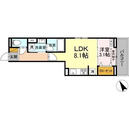 京成西船駅 徒歩6分 2階の物件間取画像