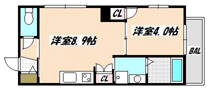 船橋駅 徒歩5分 4階の物件間取画像