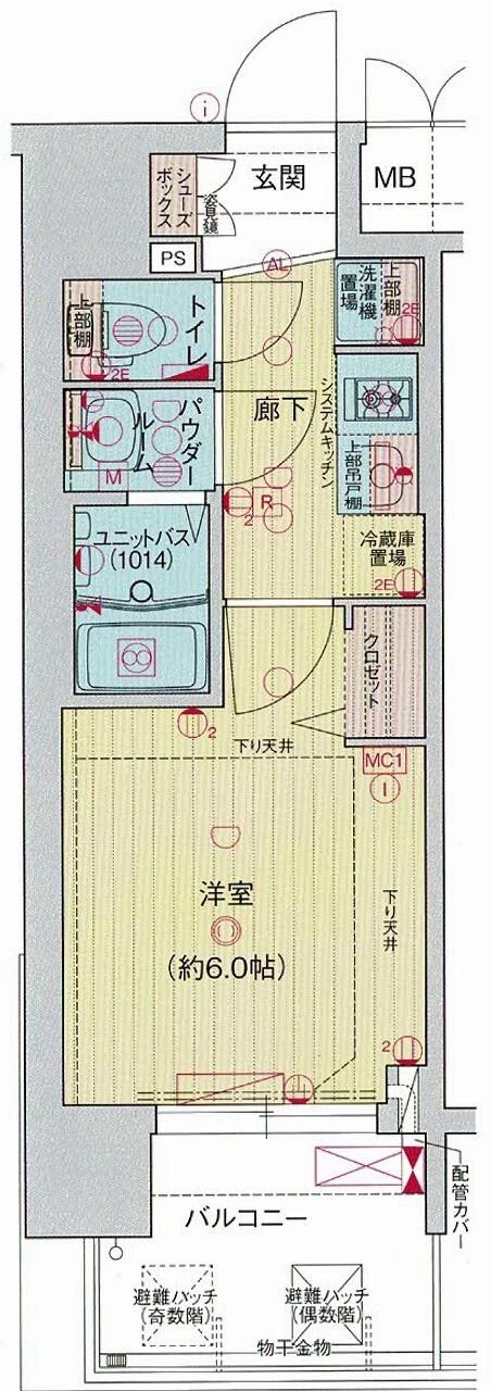 プレサンス神戸長田マリエントの物件間取画像