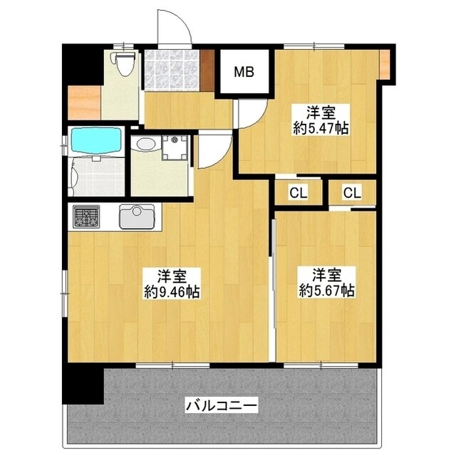 リラス空港通りの物件間取画像