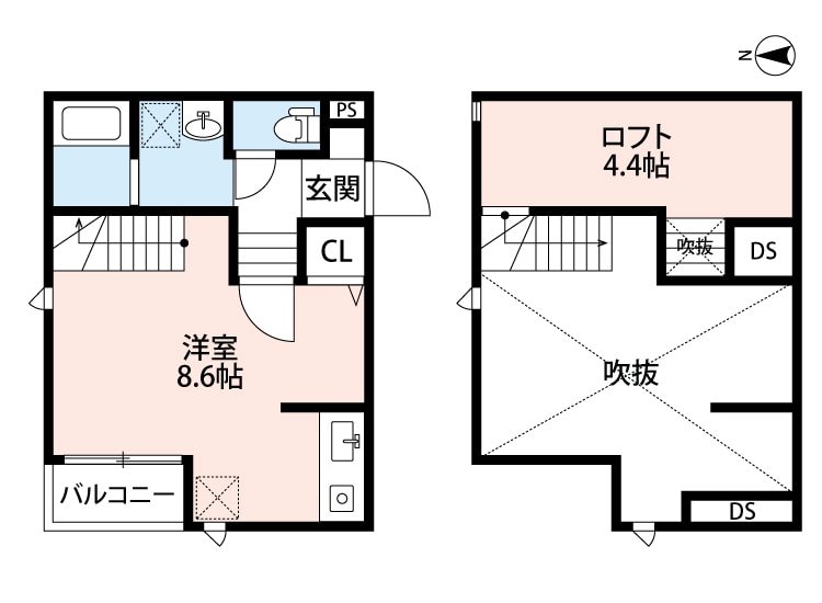 Affitto竹下の物件間取画像