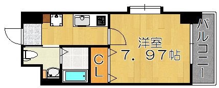 六本松駅 徒歩5分 7階の物件間取画像