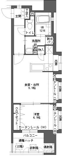 櫛田神社前駅 徒歩6分 15階の物件間取画像