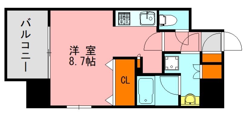 中洲川端駅 徒歩8分 3階の物件間取画像