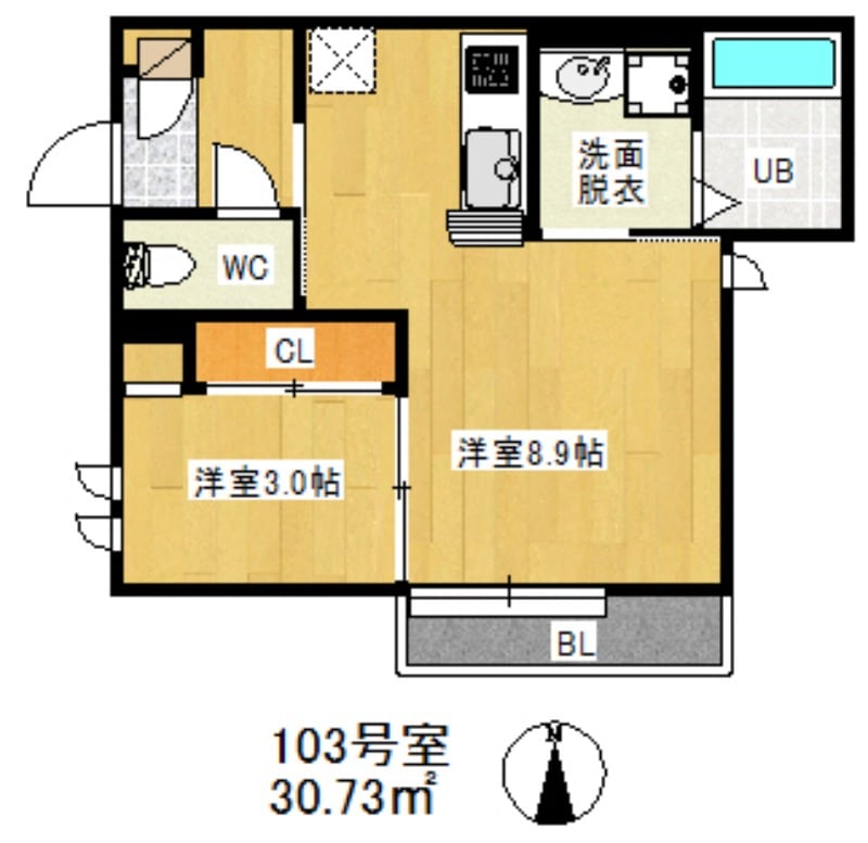 井尻駅 徒歩5分 1階の物件間取画像