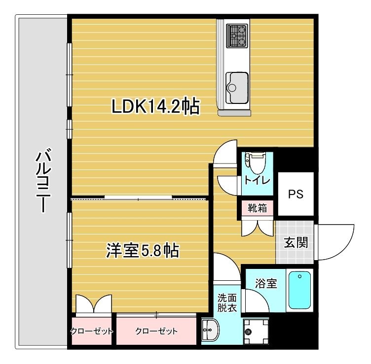 千代県庁口駅 徒歩4分 11階の物件間取画像