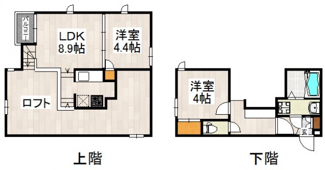 東比恵駅 徒歩11分 2階の物件間取画像