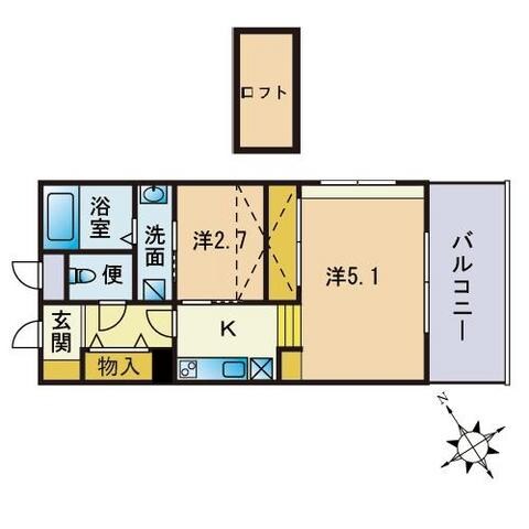 ヴィスティス02天神南の物件間取画像
