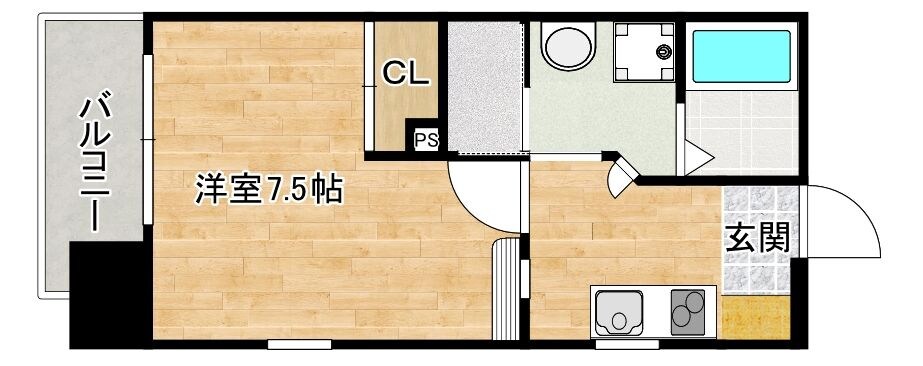 博多駅 徒歩5分 6階の物件間取画像