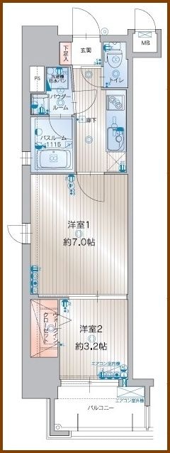 東比恵駅 徒歩5分 11階の物件間取画像