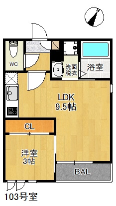 大橋駅 徒歩13分 1階の物件間取画像