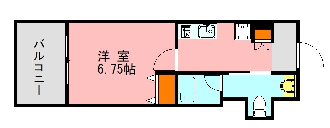 西鉄平尾駅 徒歩5分 8階の物件間取画像