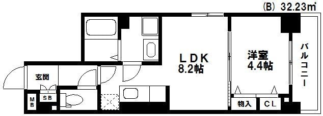 東比恵駅 徒歩8分 6階の物件間取画像