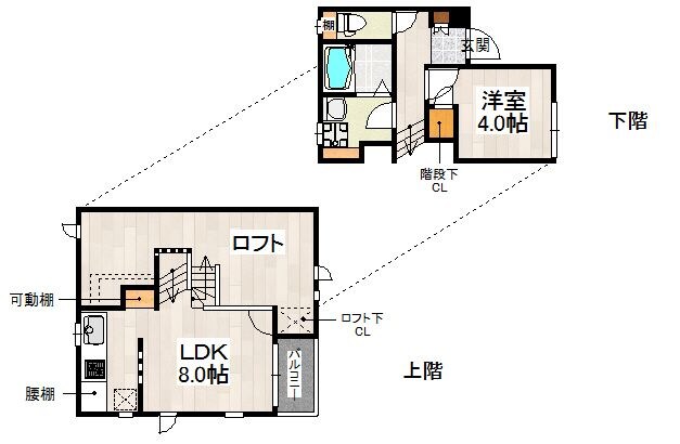 竹下駅 徒歩10分 2階の物件間取画像