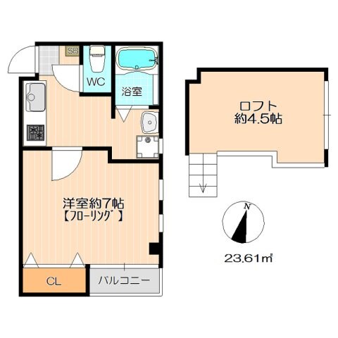 吉塚駅 徒歩5分 4階の物件間取画像