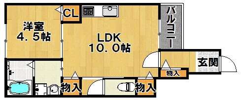 福大前駅 徒歩13分 1階の物件間取画像