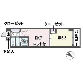 博多駅 徒歩15分 8階の物件間取画像