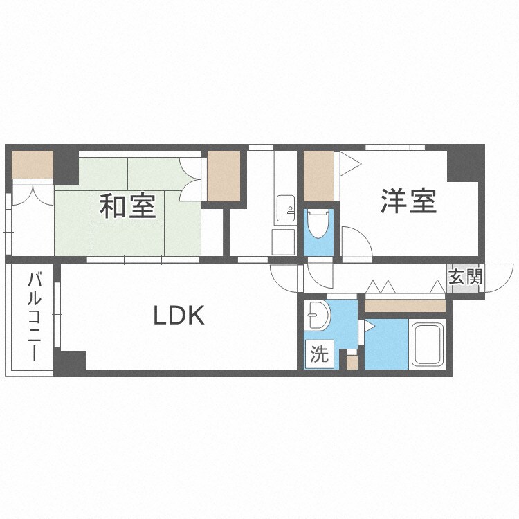 天神駅 徒歩8分 9階の物件間取画像