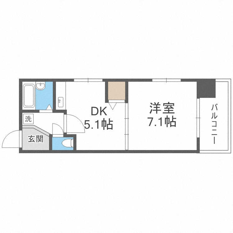 薬院駅 徒歩4分 5階の物件間取画像