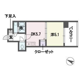 西鉄平尾駅 徒歩4分 8階の物件間取画像