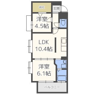 竹下駅 徒歩8分 2階の物件間取画像