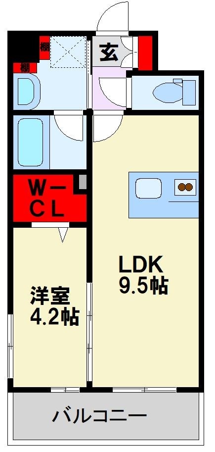 大橋駅 徒歩8分 12階の物件間取画像