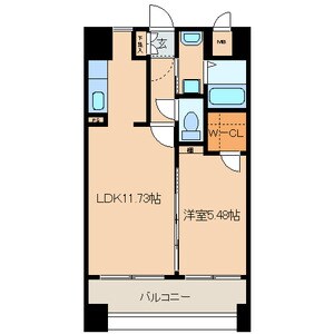 名島駅 徒歩13分 12階の物件間取画像