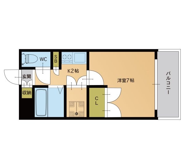 薬院大通駅 徒歩2分 5階の物件間取画像