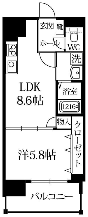 櫛田神社前駅 徒歩7分 10階の物件間取画像