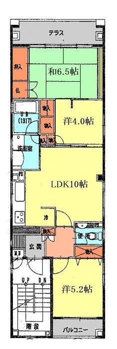 西鉄平尾駅 徒歩10分 4階の物件間取画像