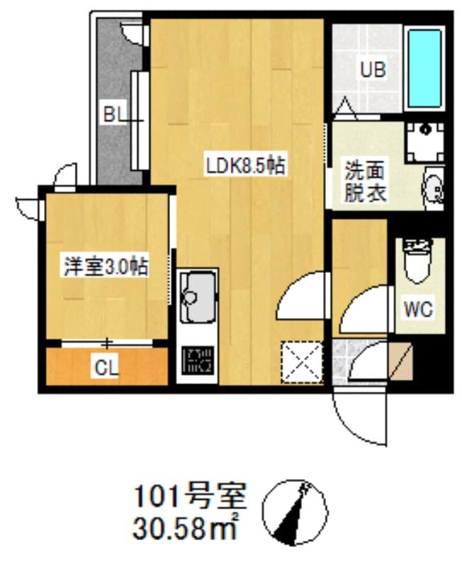 GRANDTIC L 笹原の物件間取画像