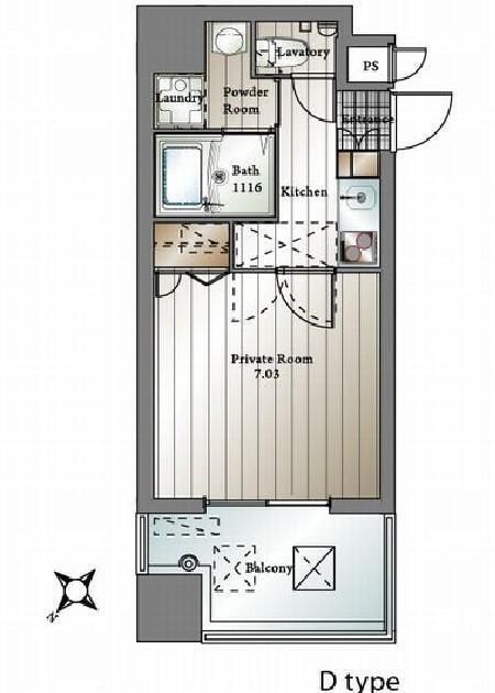 呉服町駅 徒歩9分 6階の物件間取画像