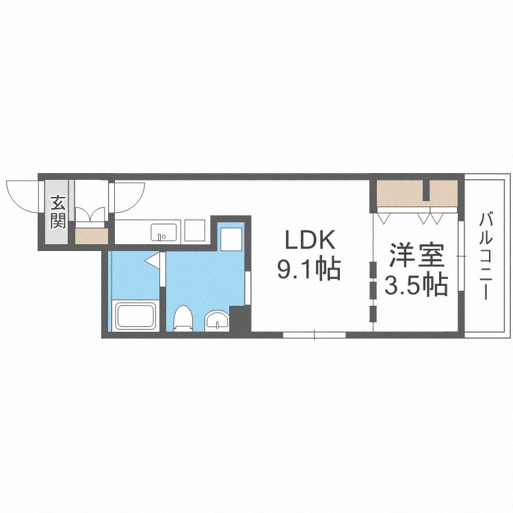 西鉄平尾駅 徒歩4分 4階の物件間取画像