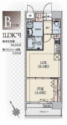 グランフォーレラグゼ箱崎の物件間取画像