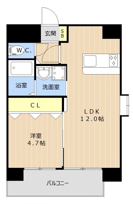 LIBTH薬院eastの物件間取画像