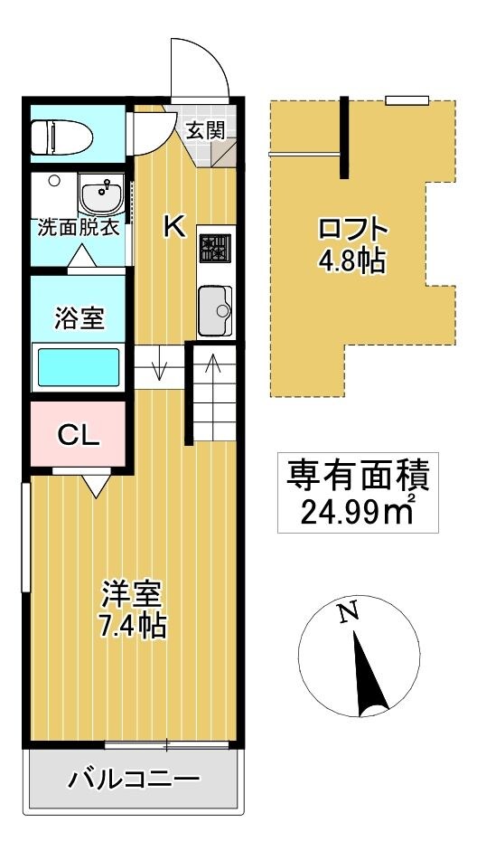 香椎駅 徒歩8分 1階の物件間取画像