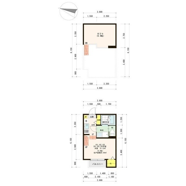 笹原駅 徒歩7分 2階の物件間取画像