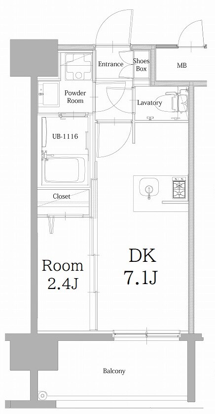 エンクレスト天神LINKの物件間取画像