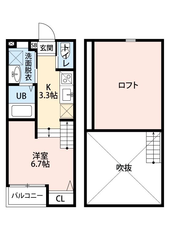 南片江ルクスの物件間取画像