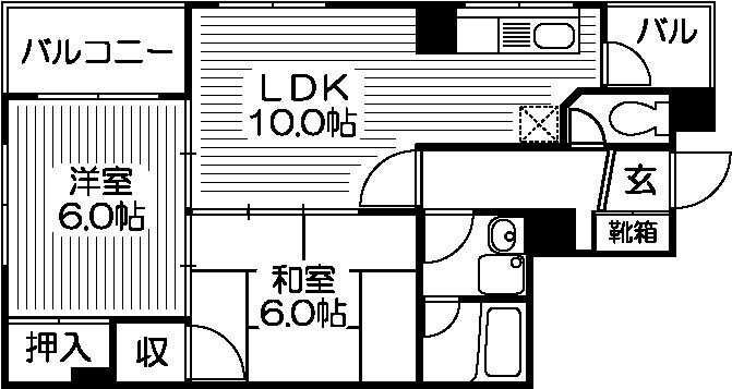 メゾンド水巻　(板付)の物件間取画像