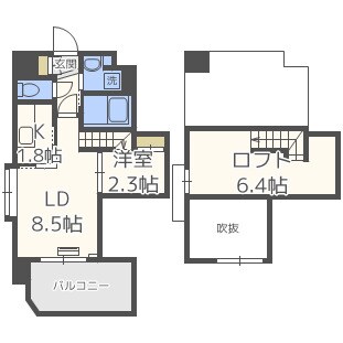 西鉄平尾駅 徒歩5分 8階の物件間取画像