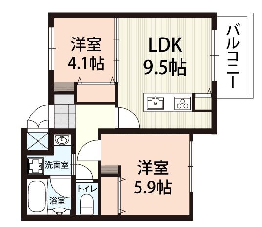 金山駅 徒歩19分 2階の物件間取画像