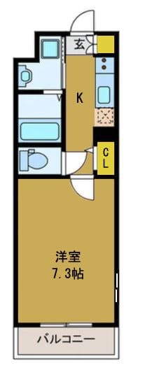 呉服町駅 徒歩3分 5階の物件間取画像