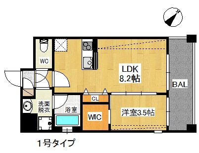 高宮駅 徒歩5分 6階の物件間取画像