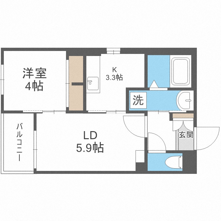 高宮駅 徒歩5分 5階の物件間取画像