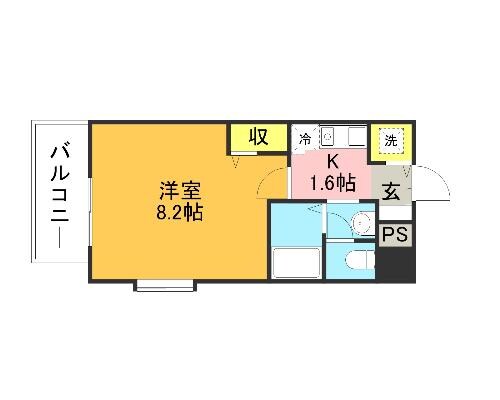 姪浜駅 徒歩4分 13階の物件間取画像