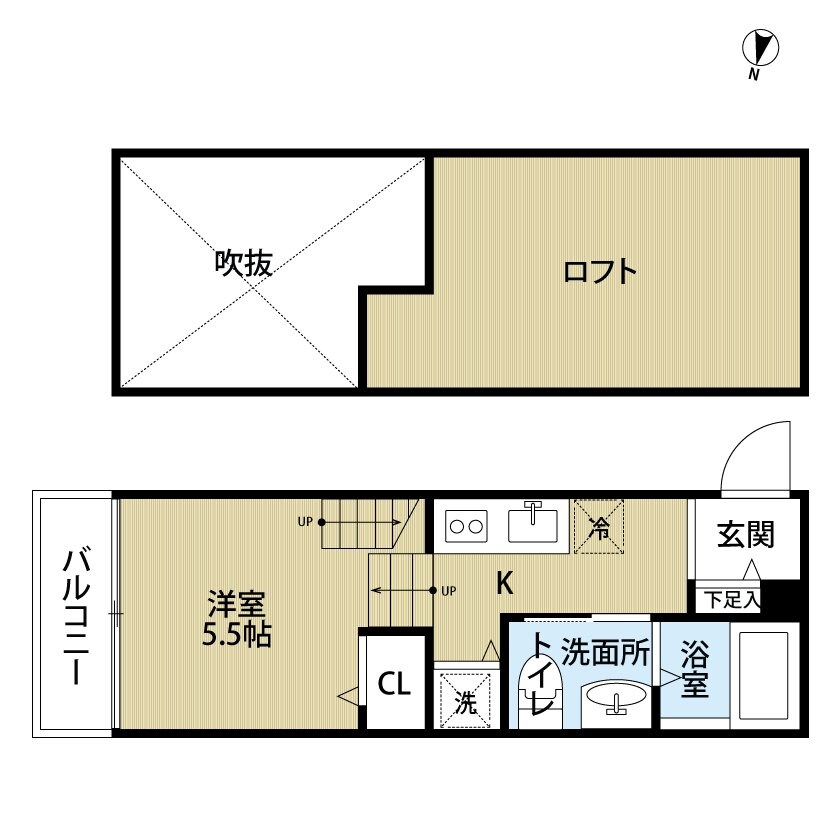 梅林駅 徒歩10分 2階の物件間取画像