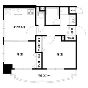 桜坂駅 徒歩5分 2階の物件間取画像