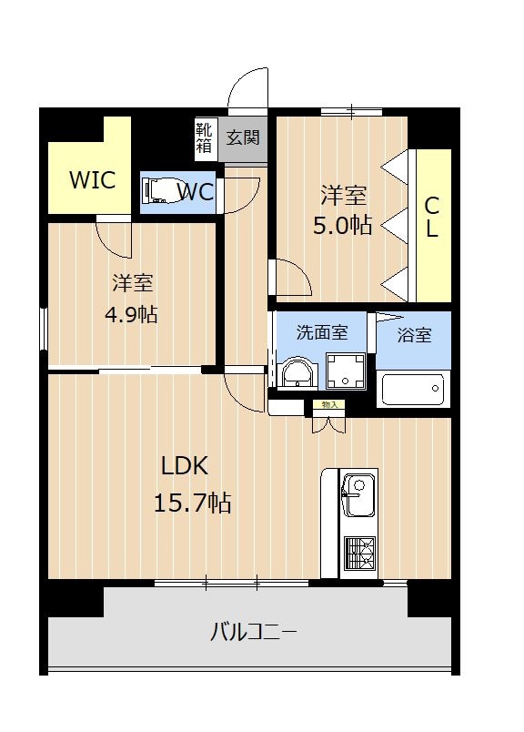 LIBTH博多駅南CENTRALの物件間取画像