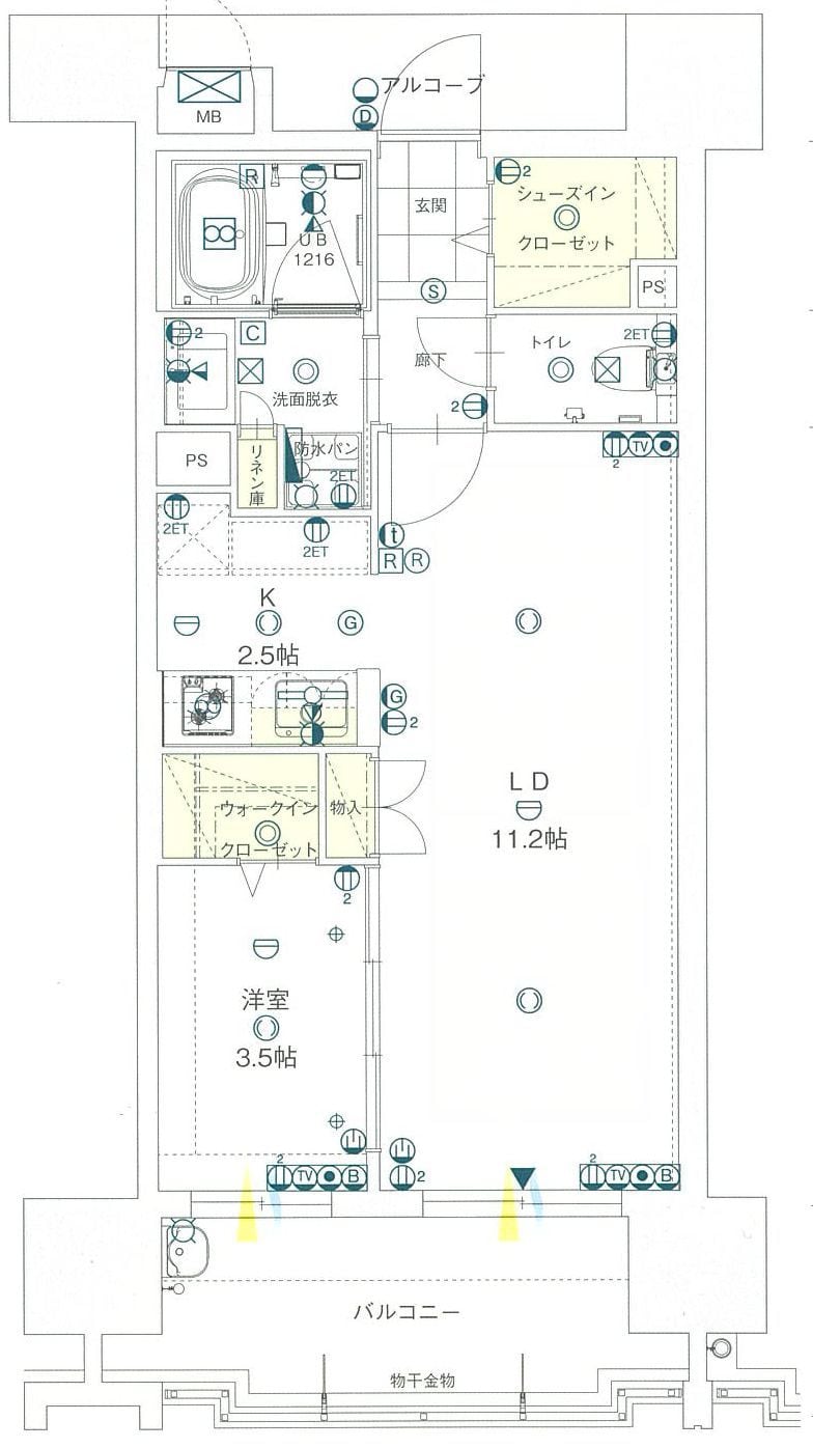 東比恵駅 徒歩3分 7階の物件間取画像